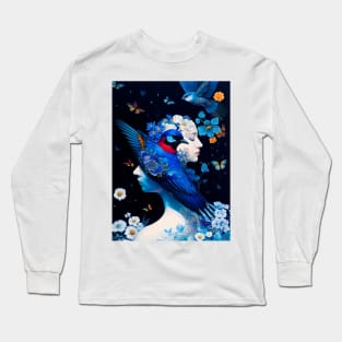 Lady Blue Bird Long Sleeve T-Shirt